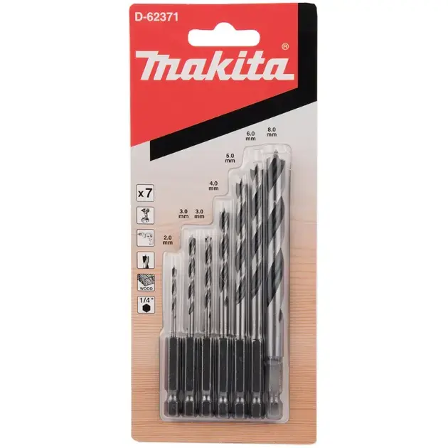 Makita - Set de 7 mèches à bois D-62371