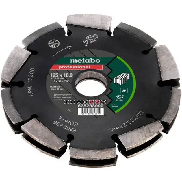 Metabo - Disque de fraisage diamanté pour maçonnerie, 125x22,23 mm 628298000
