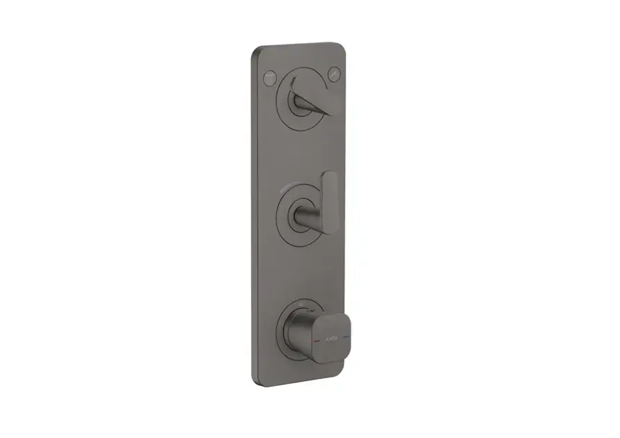 Axor Citterio C - Mitigeur thermostatique encastré, 2 sorties, chrome noir brossé 49700340