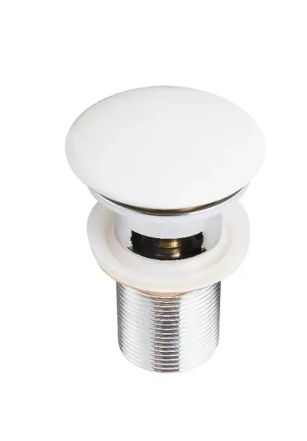 kielle – Bonde de lavabo, ClickClack, avec trop-plein, blanc 30901030