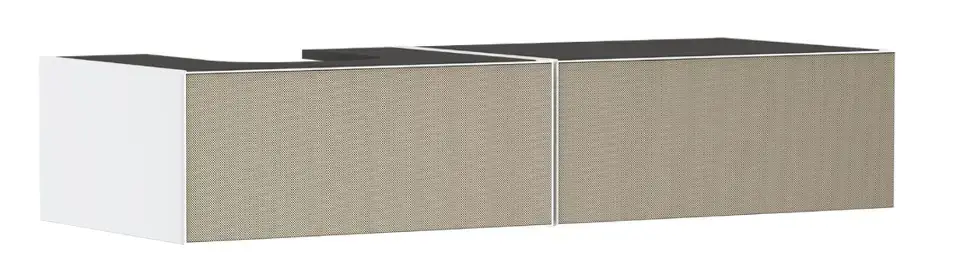 Hansgrohe Xevolos E - Meuble pour lavabo, 28x137x55 cm, 2 tiroirs, blanc mat/bronze texturé 54319390