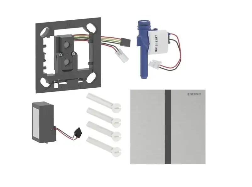 Geberit – Commande électronique de chasse d’eau d&rsquo;urinoir type 40, alimentation secteur, Bluetooth, inox brossé 116.227.FW.1