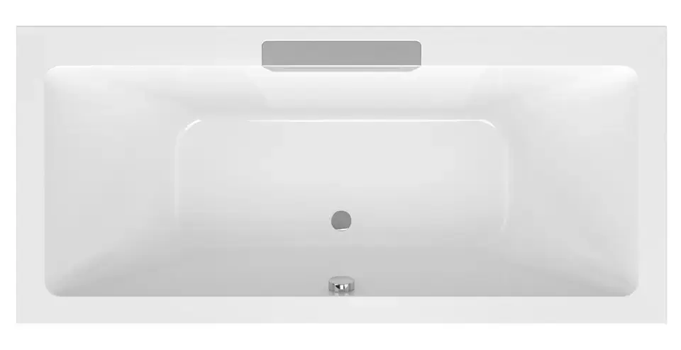 Polysan – Baignoire 185×85 cm, blanc/inox 73836.100