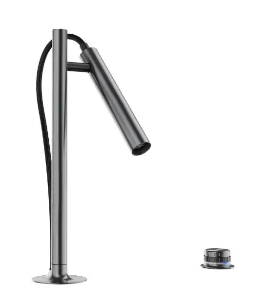 Blanco Luneoo S - Mélangeur électronique pour évier avec bras flexible et douchette, alimentation par le réseau, acier foncé 527975