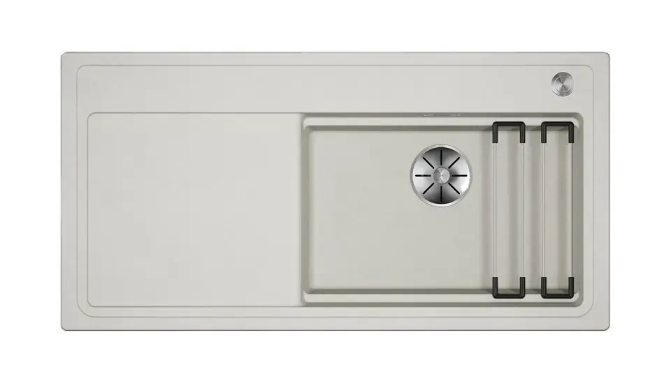 Blanco Etagon XL 6 S - Evier en silgranite, 100x51 cm, avec glissières, InFino, blanc doux 528099