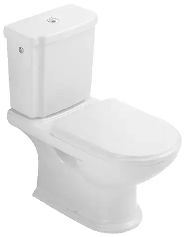 Villeroy & Boch Hommage - réservoir de chasse d’eau, avec CeramicPlus, blanc - réservoir, chromé 772111R1