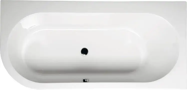 Polysan – Baignoire asymétrique Astra R 165x80x48 cm, droite, blanc 34611