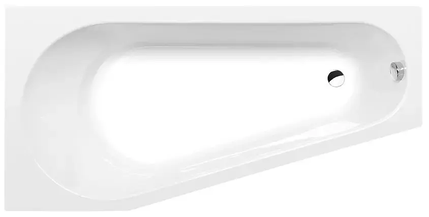 Polysan – Baignoire asymétrique Projekta 160x80x44 cm, gauche, blanc 20111