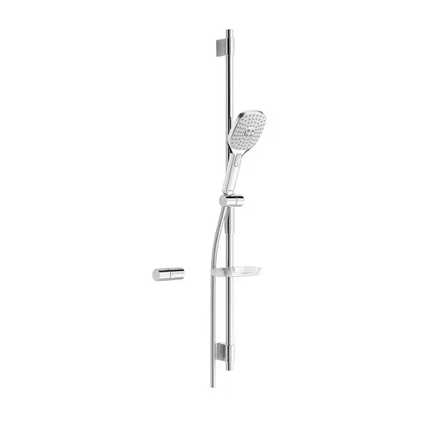 Hansa Activejet – Set de douche avec flexible, barre et douchette, 3 jets, chrome 84370230