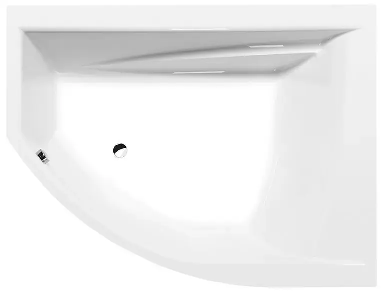 Polysan – Baignoire asymétrique TANDEM R, 170x130x50 cm, à droite, Heavy Shell, blanc 97611