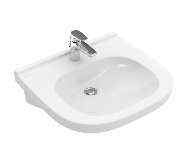 Villeroy & Boch ViCare - Lavabo Vita 56x55 cm, sans trop-plein, avec trou de robinetterie, blanc alpin 41195601