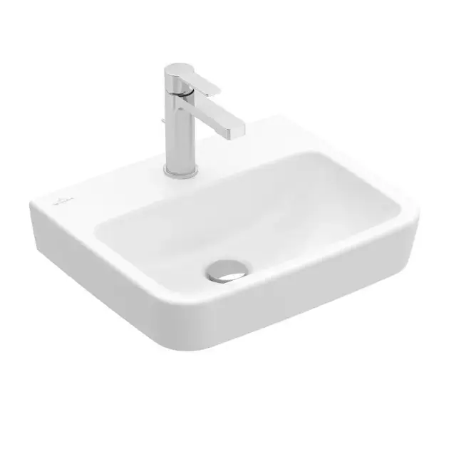 Villeroy & Boch O.novo - Lave-mains 50x37 cm, sans trop-plein, avec trou de robinetterie, blanc alpin 43445101