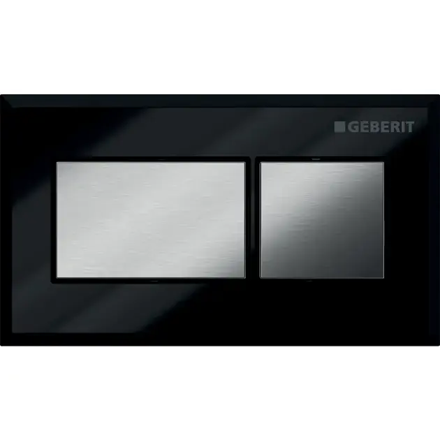 Geberit – Déclenchement à distance pneumatique, pour réservoir Sigma 8 cm encastré, noir / chrome brossé 116.053.KV.1