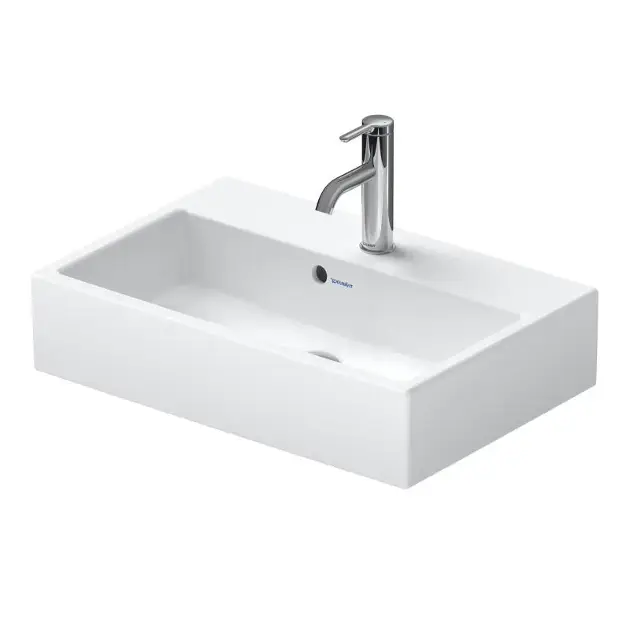 Duravit Vero Air - Lavabo 60x40 cm, avec trop-plein, avec 1 trou pour robinetterie, WonderGliss, blanc 23686000001