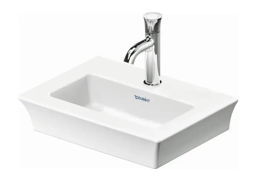 Duravit White Tulip – Lavabo 45×33 cm, 1 trou pour robinetterie, avec WonderGliss, blanc 07374500411
