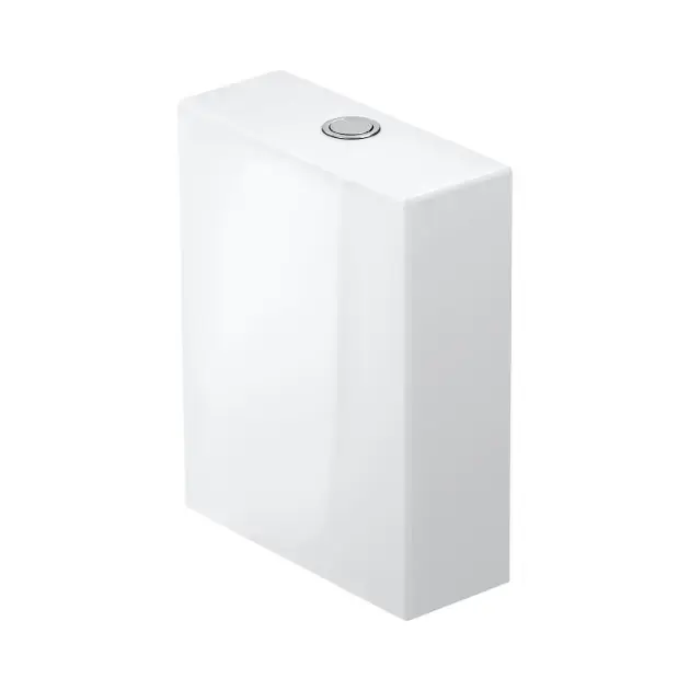 Duravit White Tulip – Réservoir de chasse d&rsquo;eau 37×15 cm, connexion à gauche, avec WonderGliss, blanc 09331000051