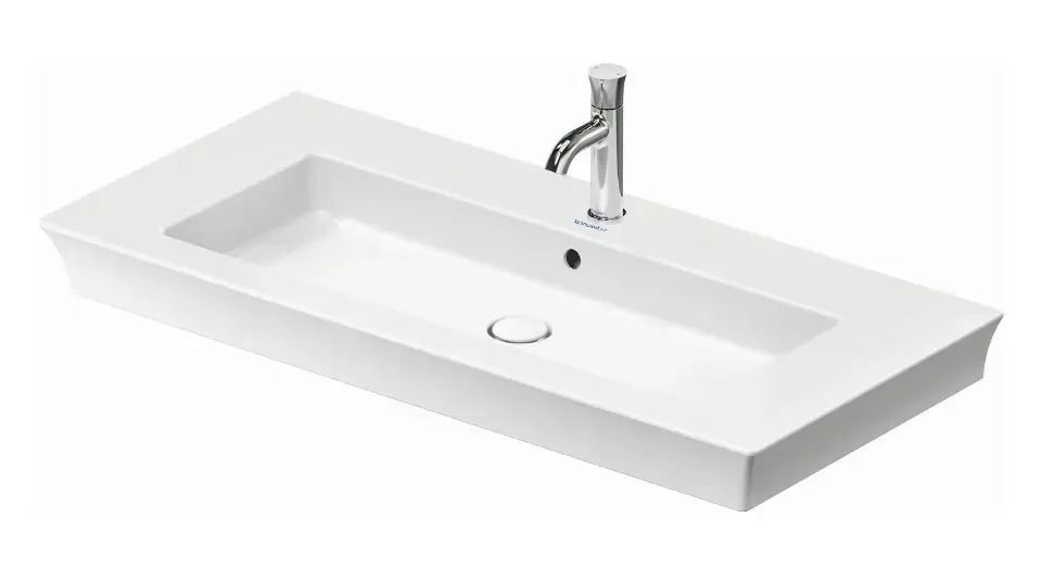 Duravit White Tulip – Lavabo de meuble 105×49 cm, avec 1 trou pour robinetterie, blanc 2363100000