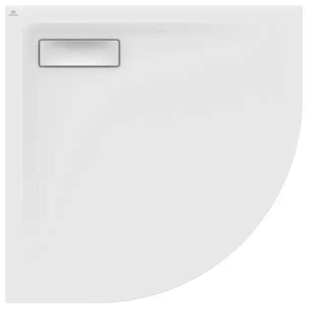Ideal Standard Ultra Flat New - Receveur de douche, quart de cercle 90x90 cm, blanc mat T4492V1