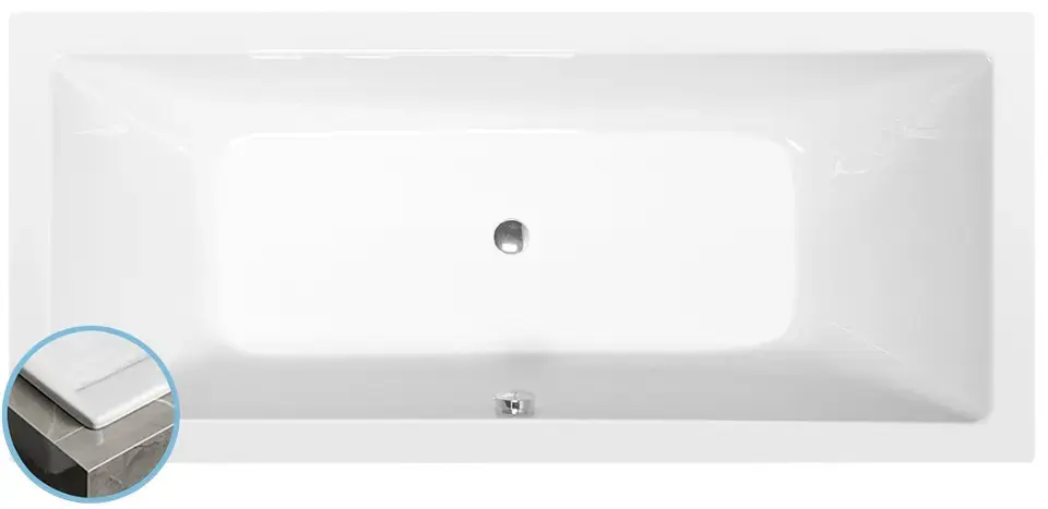 Polysan – Baignoire 180x70x39 cm, blanc 72906S