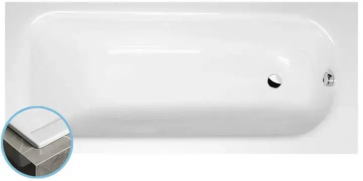 Polysan – Baignoire 160x70x39 cm, blanc 24611S