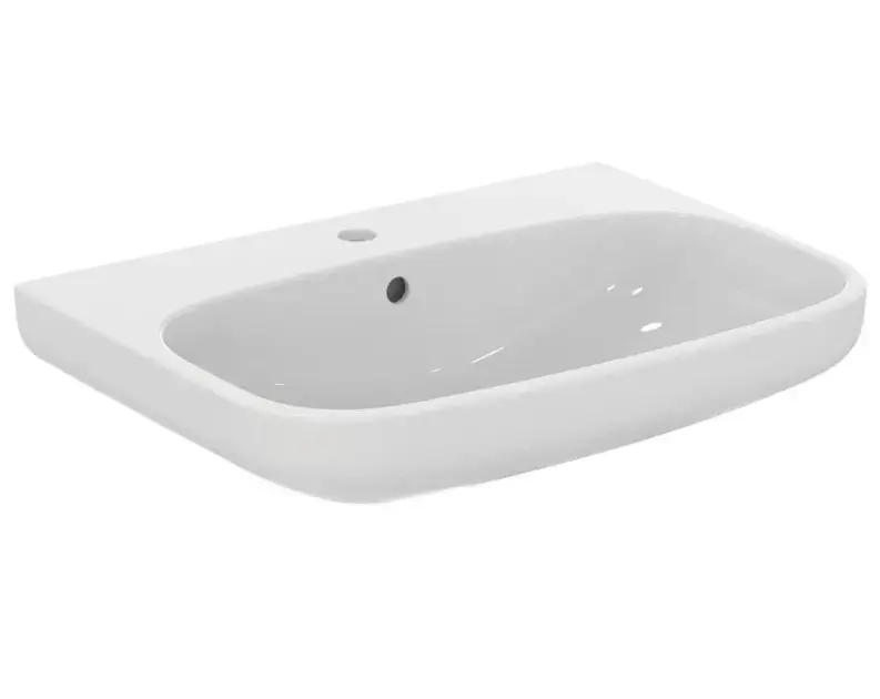 Ideal Standard i.Life A - Lavabo 65x48 cm, avec trop-plein, trou pour robinetterie, blanc T470401