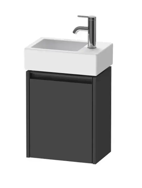 Duravit Ketho.2 - Meuble-vasque 44x36x24 cm, 1 porte, charnières à droite, graphite mat K25071R49490000
