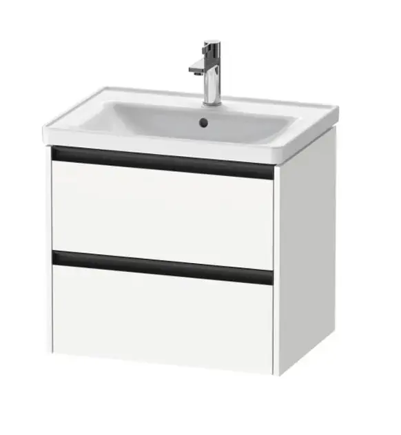 Duravit Ketho.2 - Meuble-vasque, 55x63x46 cm, 2 tiroirs, blanc mat K25282018180000