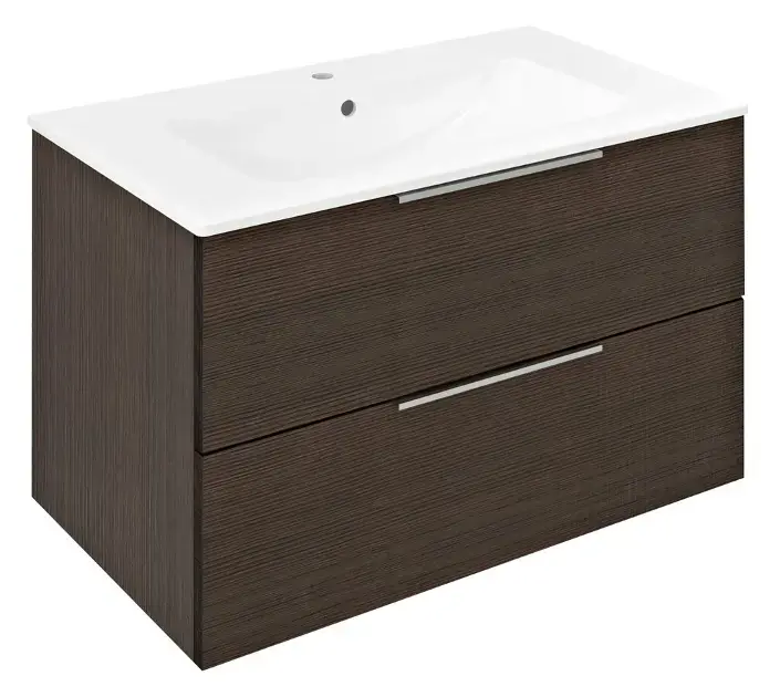 Sapho Cirasa - Meuble lavabo, 80x52x46 cm, 2 tiroirs, pin rustique CR801-1616