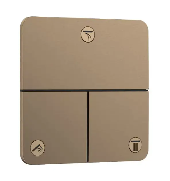 Hansgrohe ShowerSelect Comfort - Inverseur encastré, 3 sorties, bronze brossé 15587140