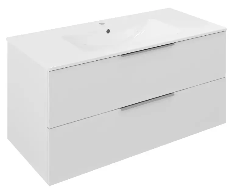 Sapho Cirasa - Meuble-lavabo, 100x52x46 cm, 2 tiroirs, blanc CR100-3030