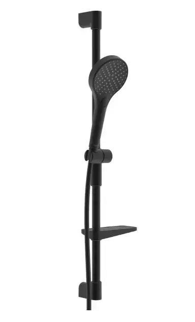 Hansa Viva – Set pomme de douche, barre et flexible, 3 jets, noir mat 4416021033