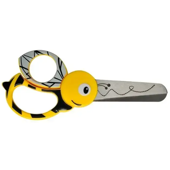 FISKARS – Ciseaux pour enfants, droitiers/gauchers, longueur 13 cm, abeille 1003747