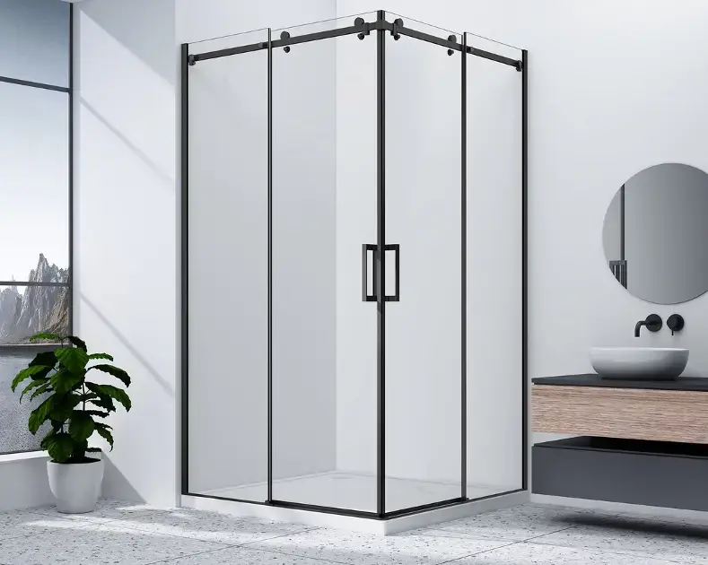 Gelco Dragon – Cabine de douche 80×80 cm, noir/verre transparent GD4280B-01