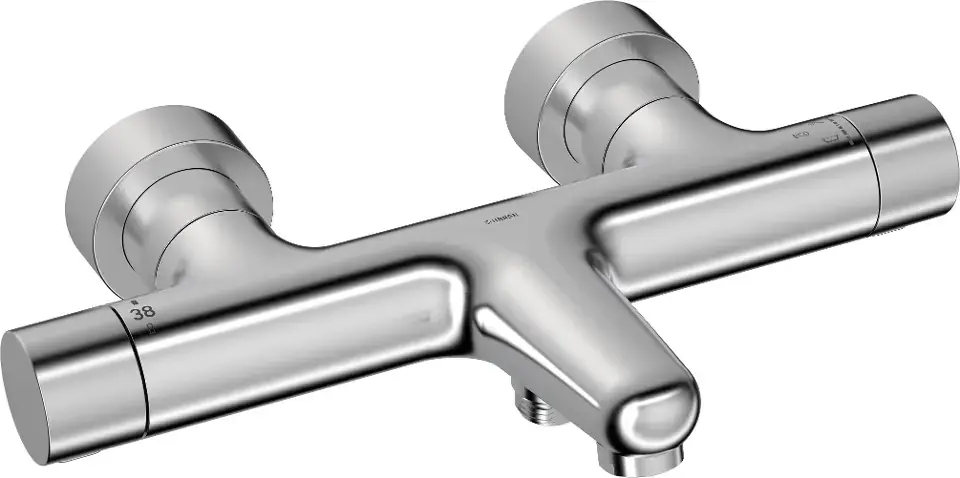 Hansa Prisma – Mitigeur thermostatique de baignoire, acier brossé 5810230180
