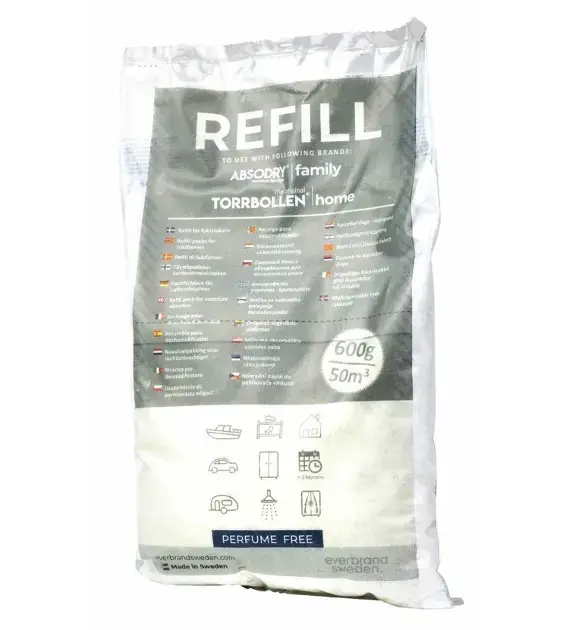 Everbrand Sweden Absodry Duo Family - Recharge pour absorbeur d'humidité Absodry Duo Family Bag, 2x600 g 205-DFB-EN-CZ