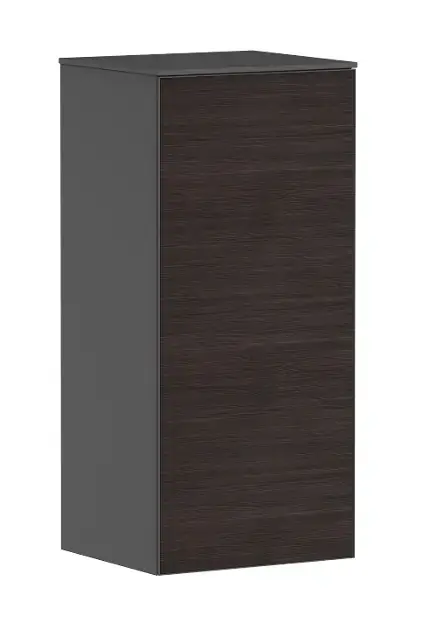 Hansgrohe Xevolos E - Armoire latérale 41x89x36 cm, 1 porte, charnières à gauche, gris mat/chêne foncé 54214730