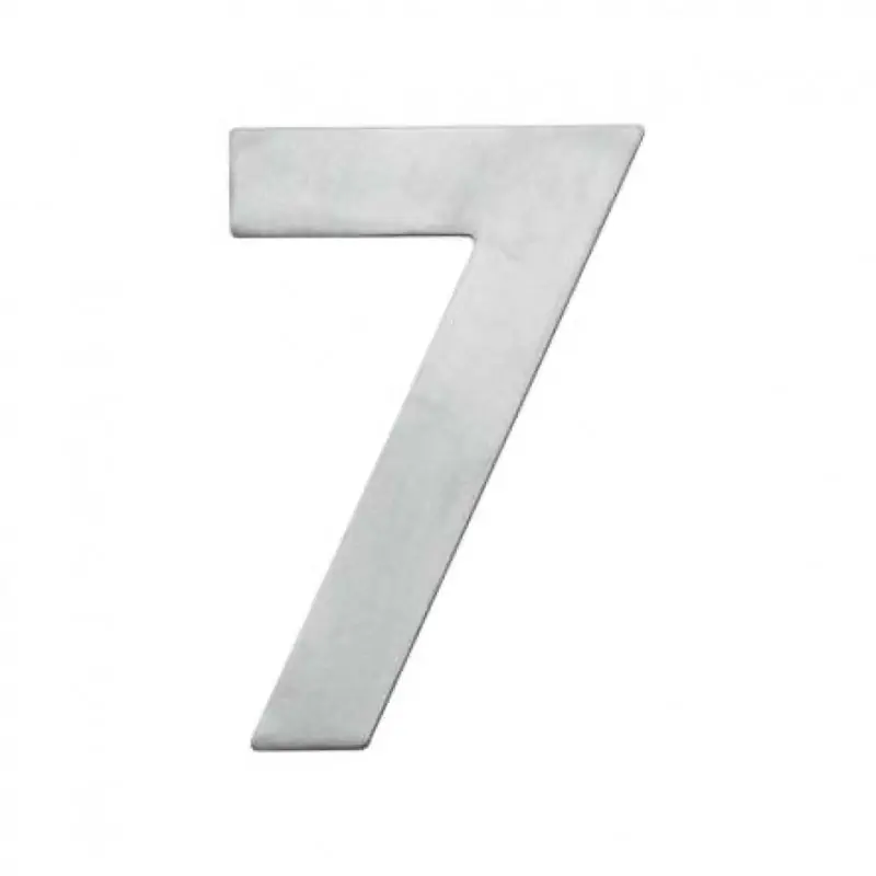 Chiffre 7 inox brossé 130mm MUST FLAT
