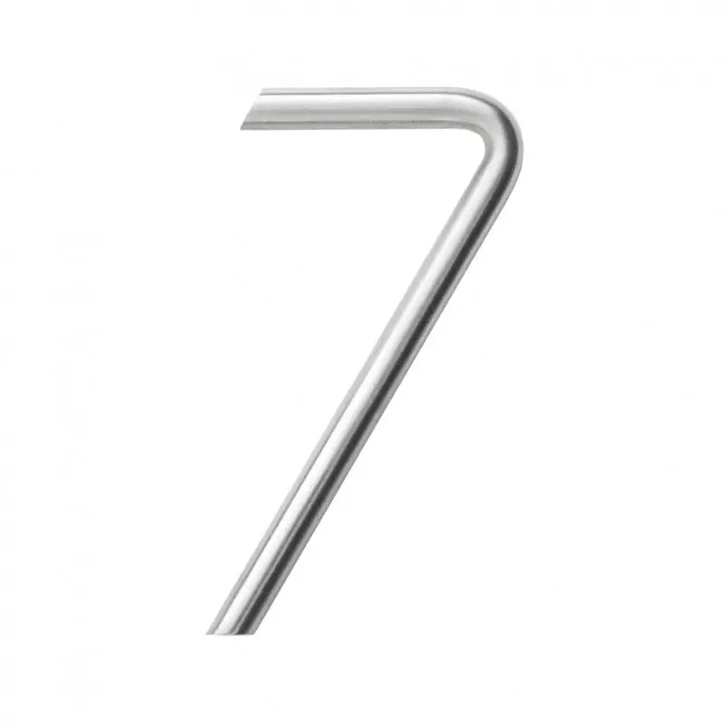 Chiffre 7 inox brossé MUST TUBE