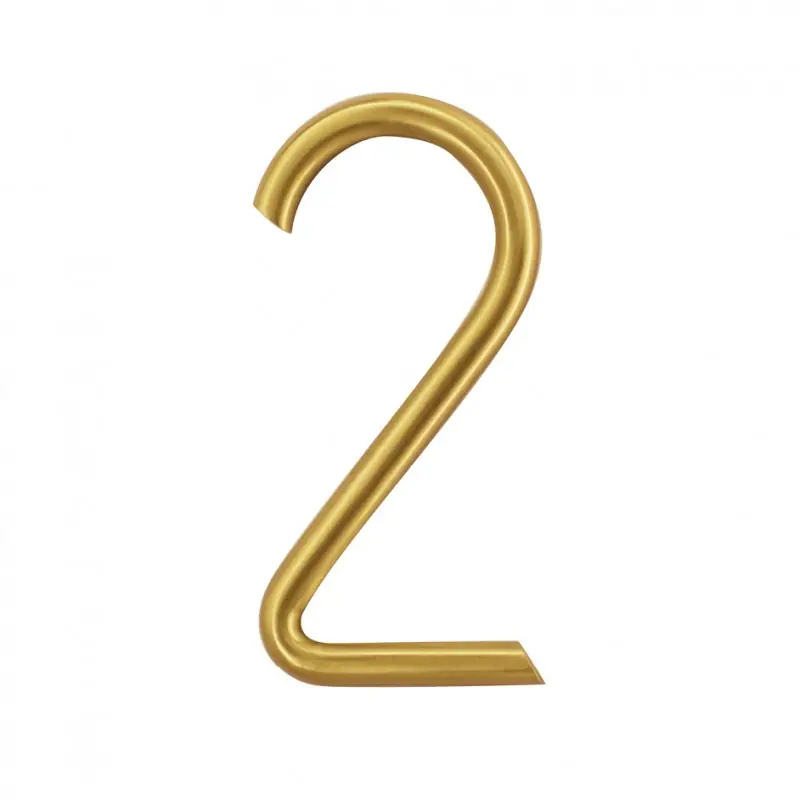 Chiffre 2 laiton mat MUST TUBE