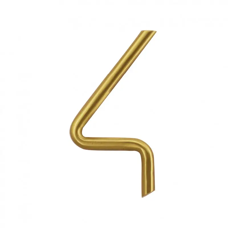 Chiffre 4 laiton mat MUST TUBE