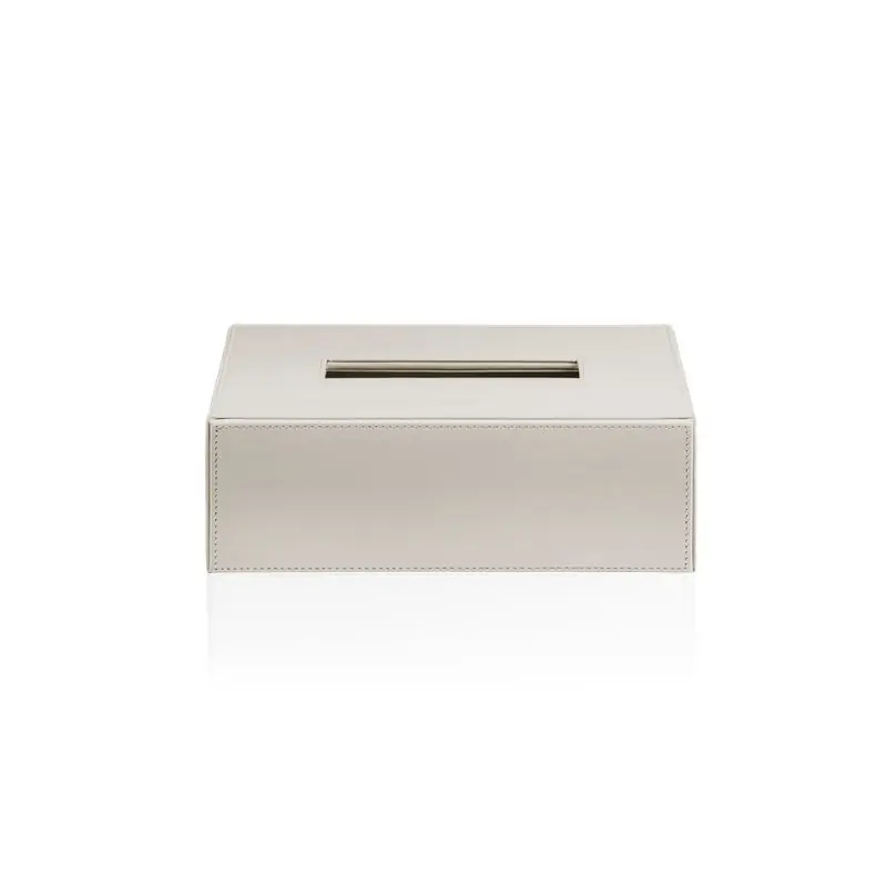 Boîte à mouchoirs cuir beige BROWNIE KB40