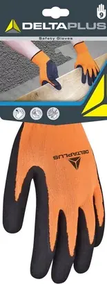 Gants APOLLON VV733 – En latex  – Orange  Fluo / Noir  – T.7