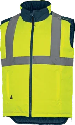 Gilet FIDJI – HV- Réversible – Chaud – Jaune Fluo / Bleu Marine – T.L