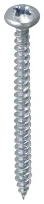 Vis agglo Pozidriv Tête ronde Acier zingué blanc 5x50 Blister de 14