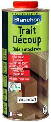 Traitement Bois Trait Découp – Vert Autoclave – Bidon de 1L