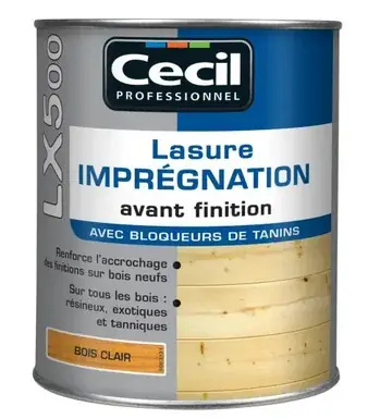 Lasure d&rsquo;imprégnation LX500 – Chêne Clair – Pot de 3L