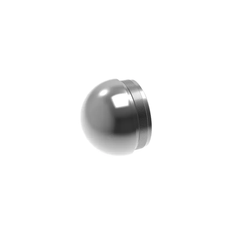 Embout d&rsquo;extrémité inox 304 poli bombé pour tube Ø42,4x2mm H21mm