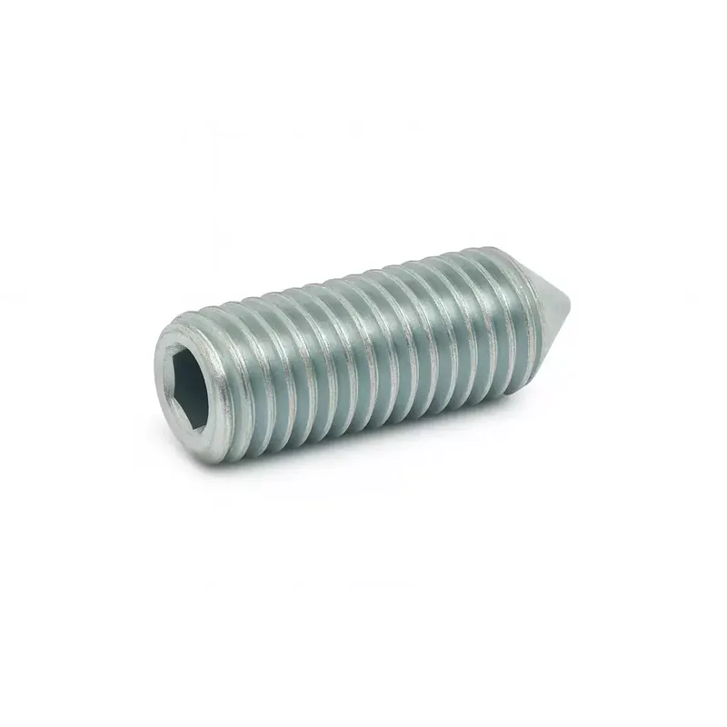 Vis sans tête à six pans creux - STHC - DIN 914 - M 5 x 35 - Bout Pointeau - Acier 45H zingué