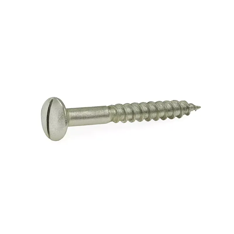 Vis à bois - Tête ronde fendue - DIN 96 - M6 x 50 - Inox A2 - visserie bois