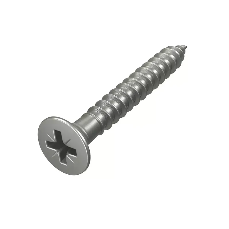 Vis pour aggloméré - Tête fraisée empreinte Pozidrive - M6 x 80 - Inox A4 - Visserie à bois